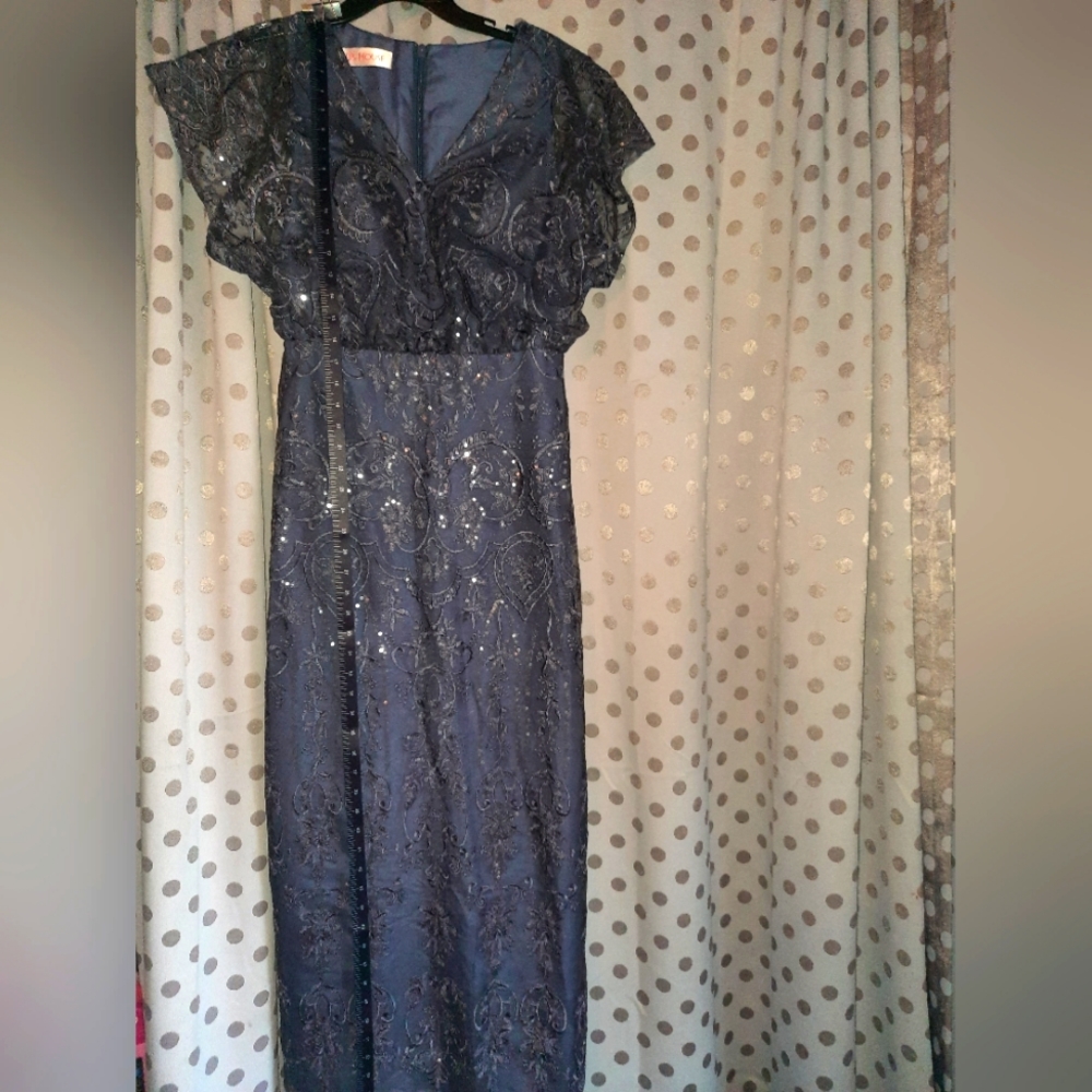 JJ's HOUSE Chiffon Sequin Cocktail Dress 6 NWT